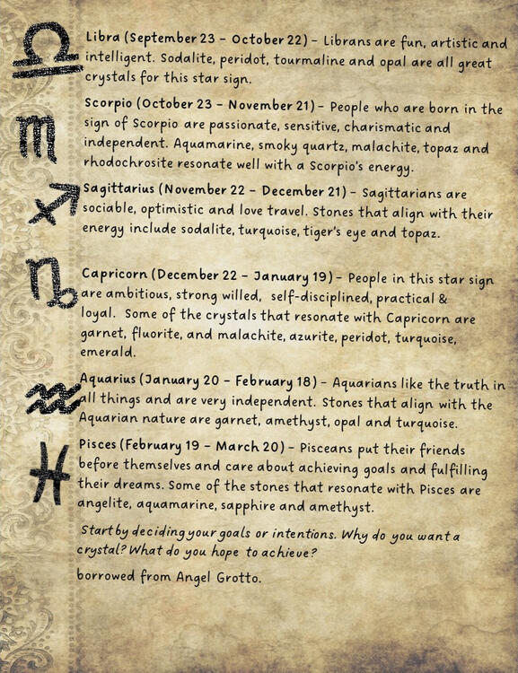 Crystals & Astrology II