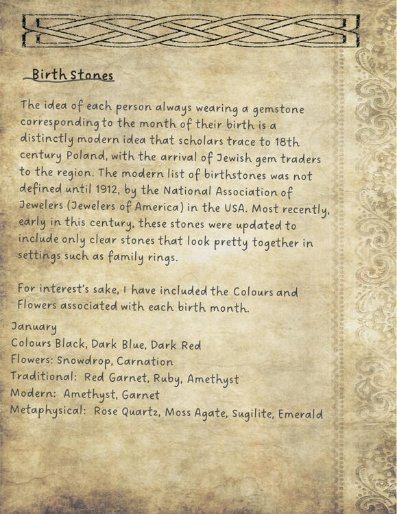 Birthstones I