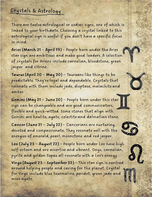 Crystals & Astrology I